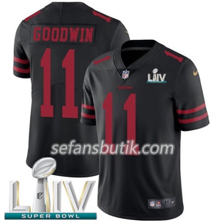 San Francisco 49ers Tröjor Marquise Goodwin 11 Nike Svart 2020 Super Bowl LIV - Herr San Francisco 49ers Tröjor Marquise Goodwin 11 Nike Svart 2020 Super Bowl LIV - Herr